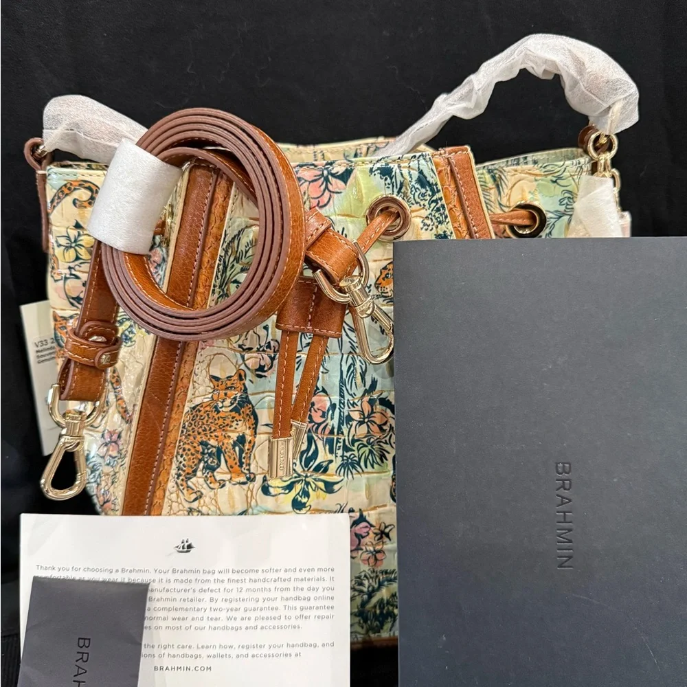 Brahmin Souvenir Pathera Floral and Animal Print bag and Wallet SET - Picture 6 of 12